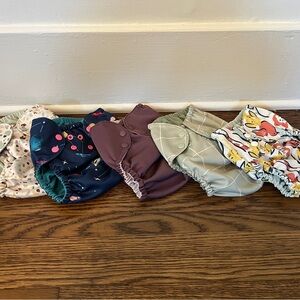 USED - 5x Esembly size 2 reusable diaper outers